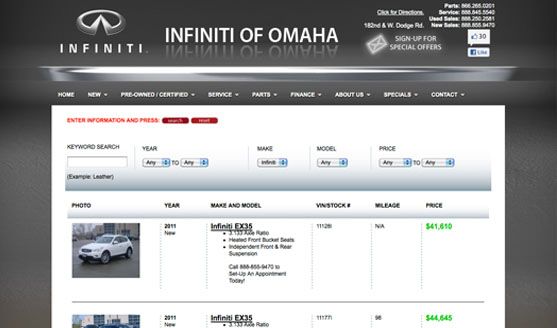 Infiniti of Omaha Auto Search - 2