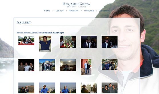 Ben Gupta Memorial Website - 4